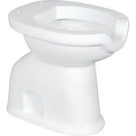 Toilette für Personen mit eingeschränkter Mobilität mit Frontöffnung und glänzend weißem Bodenablauf - Senza coprivaso