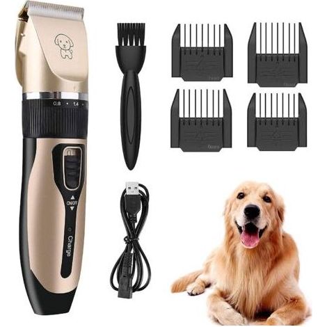Pr Tondeuse Chien Silencieuse, Tondeuse pour Chat, Tondeuse Chien Poil Long Epais, Tondeuse à Poils D'animaux, Tondeuse Professionnelle Electrique Rechargeable Sans fil pour Chien, Chat, Lapin (1/3)