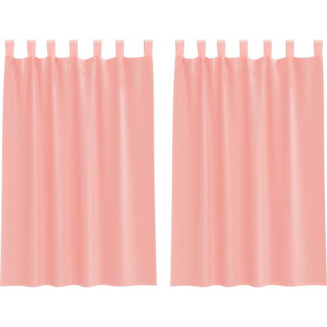 Maison Exclusive - Voile Vorhänge mit Schlaufen 2 Stk. Rosa 140x1