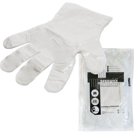 Gants jetables en aluminium à déchirer, taille M, 100 pièces. (1/3)