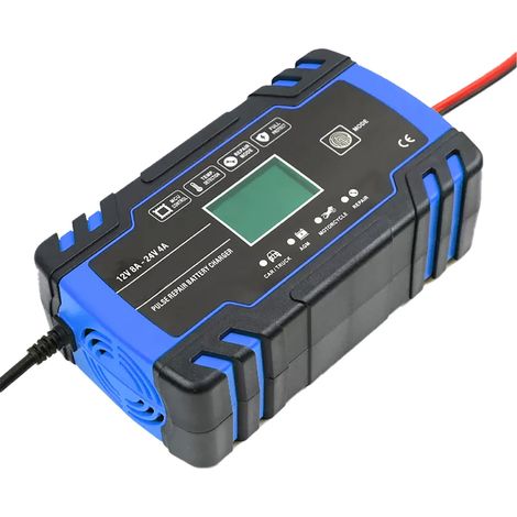 Cargador Automático Extralink para Batería 12/24v 8A - Azul (1/5)