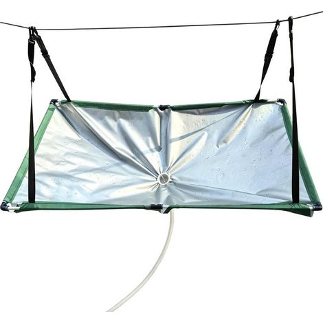 Bâche De Collecte d'eau De Pluie Extérieure, Collecteur d'eau Pluies Suspendu avec Tuyau De Vidange De 1 M, Système De Récupération De Eau De Pluie Portable pour Jardin Camping-Car Terrasse Collecte