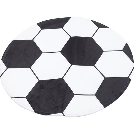 Tapis de Football Rond Décoratif en Polyester, Facile à Nettoyer, pour Décoration Salon ou Chambre de Fans de Football (1/5)