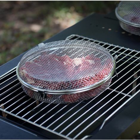 2Pcs Cage Grill BBQ Acier Inoxydable 304, Multifonction 20x5cm, Pour Four, Air Fryer, Popcorn, Séchage (1/4)