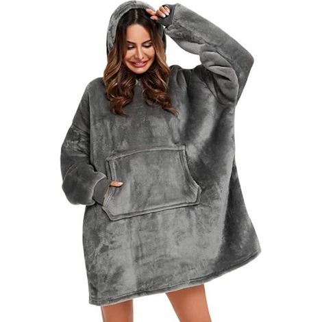 Couverture Sweat à Capuche - Non spécifié - Gris - Confortable - Intérieur - Élégante (1/3)