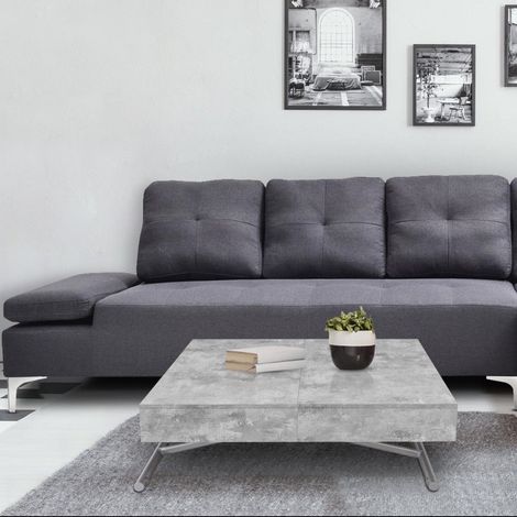 Table basse relevable Sundance Effet Béton (1/6)