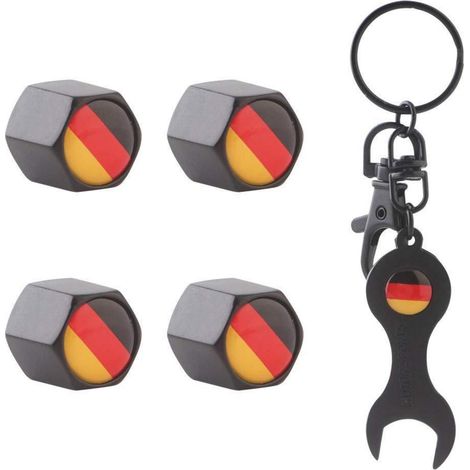 Ventilkappen mit Schlüsselanhänger für Auto, Fahrrad, LKW, Motorrad (1/5)