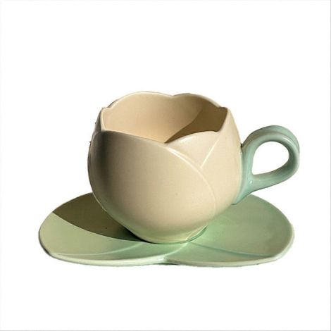 300 ml Keramik-Tulpentasse mit Untertasse, Farbe C (1/5)
