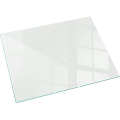 Plaque de protection en verre trempé de sol décorative imprimée sous cheminée Couleur Ivoire 120x80 cm (1/5)