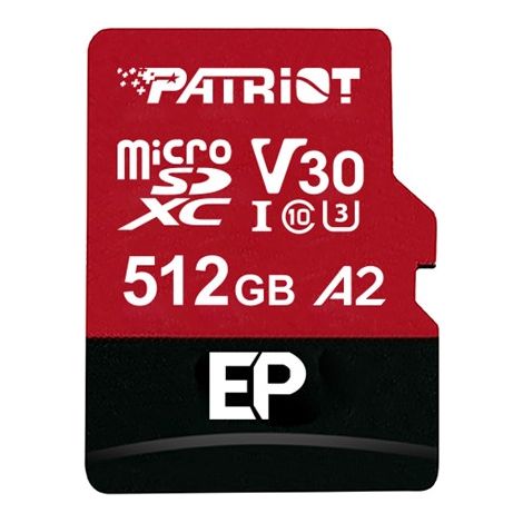 Patriot Memory EP A2 memory card 512 GB MicroSDXC V30 U3 Class 10 (PEF512GEP32MCX) (1/4)