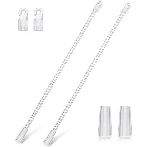 2 Stück Blindstab für Jalousien,Jalousienstab Vertikaljalousien,35cm Jalousien Bedienstab Stock Kippstange mit Haken&Griffenstange Vertikaljalousien Ersatzteile Blindöffner Zubehör, für Blinds (1/5)