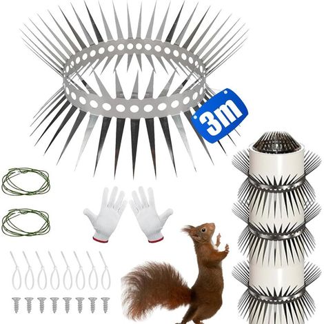 Ceinture Anti Fouine - Acier Inoxydable 300 cm - Pour Gouttière Arbre Toit Rebord Fenêtre - 1 Pièce (1/5)