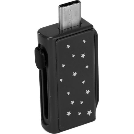 128 GB High-Speed USB 3.0 Typ-C Flash-Laufwerk, kompakt und tragbar für Smartphones und Computer – Schwarz