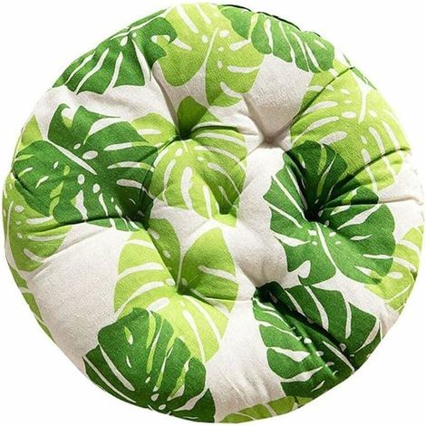 1 Coussin rond, housse en polyester, rembourrage coton perlé, 40x40 cm, pour chaise maison bureau jardin (1/5)