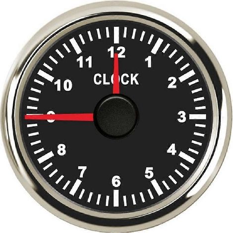 Compteurs d'heure 0-12 heures, 52 mm (2 pouces), avec rétroéclairage rouge, pour voiture (1/5)