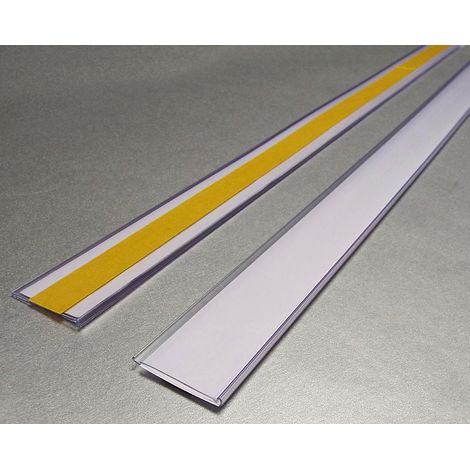 Porte-étiquettes - autocollant - h x l 38 x 1000 mm, lot de 10 (1/5)