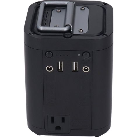 Station électrique portable 99Wh, générateur solaire batterie lithium mobile avec prises AC pour camping-car, prise UE 110-240V, universelle 220V 50Hz, noir (1/5)