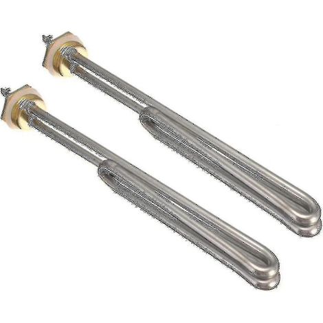 Deux éléments chauffants d'appoint en acier inoxydable pour chauffe-eau DN25 2000W (1/2)