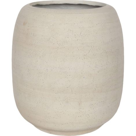 Vaso per piante da Interno Rebecca Mobili Ranula 37x32,5x32,5 Ossido di Magnesio Bianco Moderno