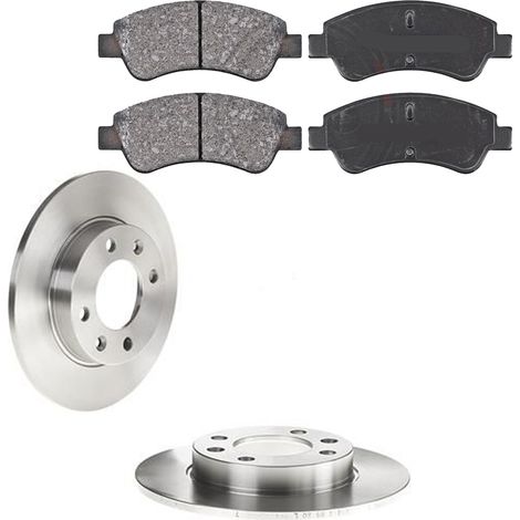 KIT FRENI POSTERIORI compatibile con CITROEN BERLINGO FIRST MPV/SPACE WAGON (M,MF,GJK,GFK) - DISCHI + PASTIGLIE OEM: FDB4066 / 17357 /SOSTITUZIONE DIRETTA/BASSA POLVERE/SILENZIOSO (1/5)