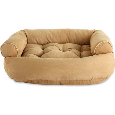 Canapé pour chien en mousse à mémoire de forme, lit pour animaux de compagnie pour dormir, jouer, doux et confortable, kaki L (1/5)
