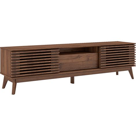 1.8m TV Cabinet - MDF - L40 x W179 x H50 cm - Dark Columbian Walnut