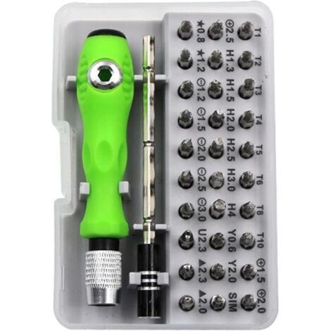 BUNTHAUS Kit de tournevis 32 en 1,Tournevis 32 en 1,Mini Tournevis 32 en 1,Petit Tournevis de Précision Magnétique Avec Boîtier,pour Ordinateurs Portables,PC,Téléphones Portables,Produits Electronique (1/5)
