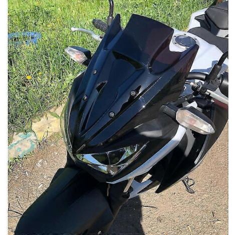 Pare-brise fumé foncé pour Kawasaki Z250 Z300 2013-2018 - Déflecteur de visière moto, écran de protection teinté, kit fixation inclus (1/5)