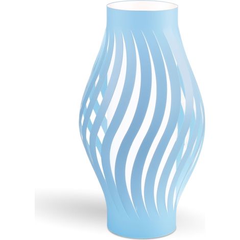 Lampada Da Scrivania Moderna Helios Polilux ® Blu Pastello 1 Luce E27 H61Cm (1/2)