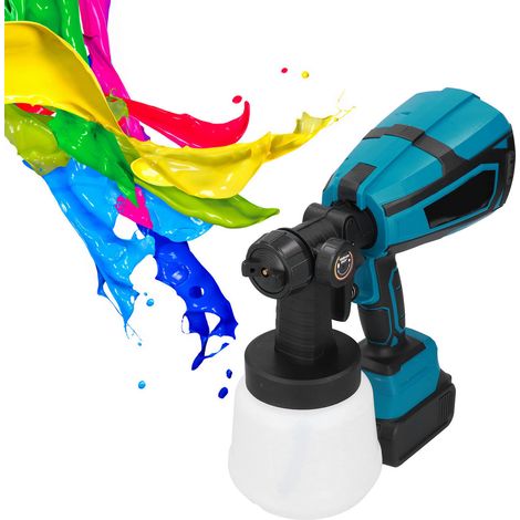 Pistolet à peinture rechargeable avec batterie au lithium 21V, capacité de 1000ml, pistolet à peinture/latex, norme européenne. (1/5)