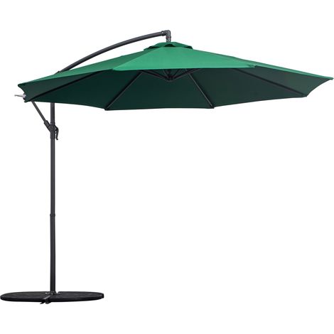 Easycomfort Ombrellone da Giardino 3x2.5 m, Inclinabile con Base a Croce e Manovella, in Acciaio e Poliestere (1/4)