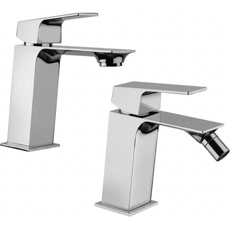 Set miscelatori Mamoli Blade lavabo e bidet per piletta click clack (1/4)