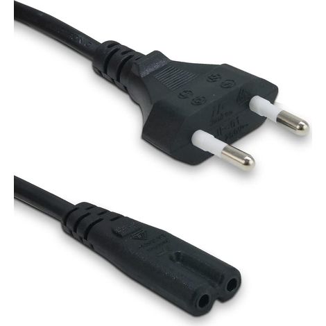 51130 - Cordon d'alimentation Bipolaire - 1,2 m - Noir