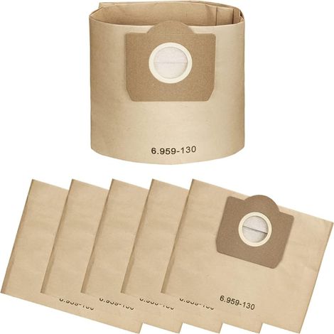 Staubsaugerbeutel für Karcher 6.959-130.0 Papierfilterbeutel 10 Stück Staubsaugertüten für Kärcher Nass Trockensauger Müllbeutel WD3 1629 MV3P A2201/2204/2504/2554/2251/2604 Filtertueten Paper Bags (1/5)
