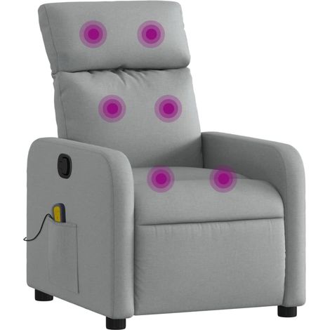 Maison Exclusive - Massagesessel Hellgrau Stoff