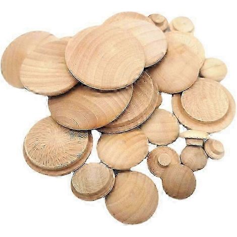 2025 50 pièces Bouchons pour vis en bois, bouchons en forme de champignon, cache-vis en bois, boutons pour meubles (1/2)