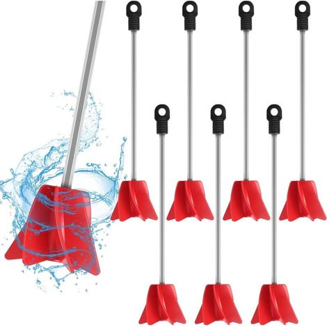 Lot de 6 agitateurs de peinture pour perceuse, mélangeur de perceuse, mélangeur époxy, mélangeur de peinture pour perceuse, mélangeur de peinture hélix, mélangeur de peinture pour perceuse (1/4)