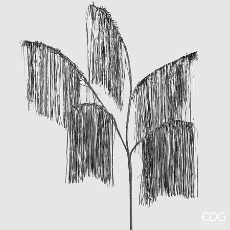 EDG Enzo De Gasperi Decoro Natale Frange Ramo 5 Rami H 125 Cm Silver