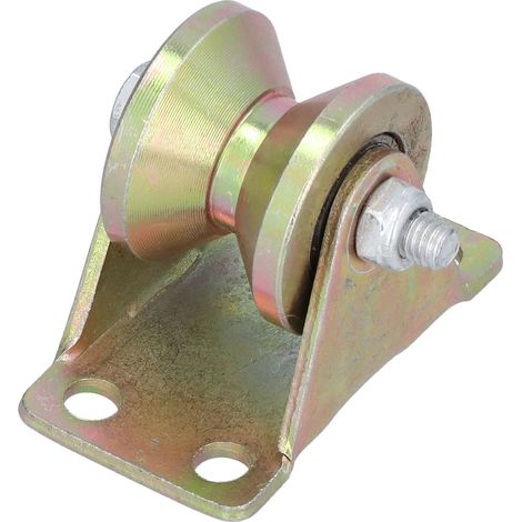 Porte Coulissante Roue à Rail 32mm en Acier, Galet en V pour Câble Métallique, Support 2.5mm, Kit de 2 Pièces (1/5)