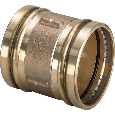 Viega Sanpress XL-Schiebemuffe 353339 108 mm, Rotguss, SC-Contur, mit Dichtelemente EPDM (1/2)