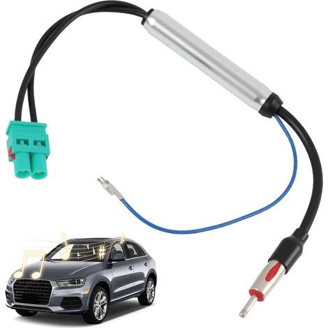 Autoradio Adaptateur d’Antenne Fakra Splitter, Double Adaptateur Fakra vers DIN, Connecteur d’Antenne pour Réception Dab FM/AM GPS, Compatible avec Systèmes Audio de Véhicules (1/5)