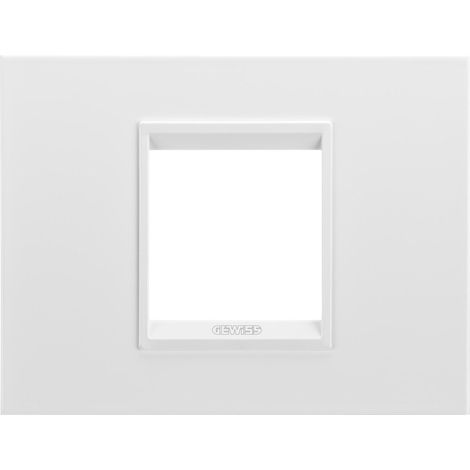 PLAQUE LUX 2P BLANC MONOCHROME GEWISS GW16202YB