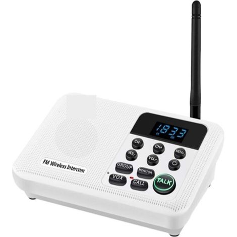 Système d'interphone sans Fil Longue portée de 1 Mile for Les Bureaux d'affaires à Domicile, pièce à pièce, communiquez.(1 Unit White) (1/5)