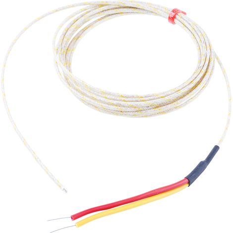 Thermocouple type K Ø 1/0.3mm, L 2m, +250°C max à Câble ( Prix pour 1 )