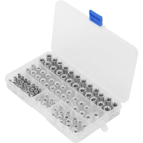 100 Rivets à sertir M4 M5 M6 M8, inserts filetés tête plate en aluminium, quincaillerie de fixation, lot de 100 pièces (1/5)