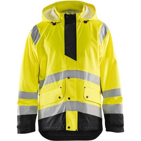 Giacca impermeabile ad alta visibilità livello 1 4323 - Giallo fluorescente/Nero L (1/4)