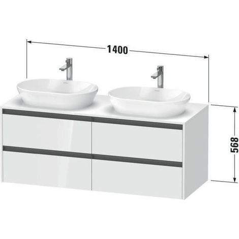 Duravit Ketho.2 Waschtischunterbau, Beckenausschnitt rechts, (1/4)