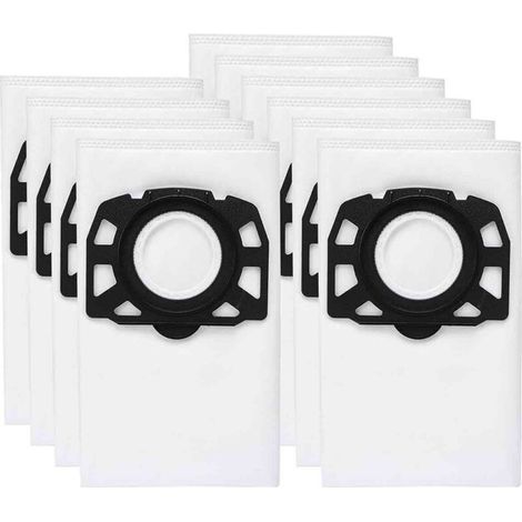 Lot de 10 sacs aspirateurs lavables pour Karcher WD4, WD5, WD6, MV4, MV5 et MV6 (1/5)