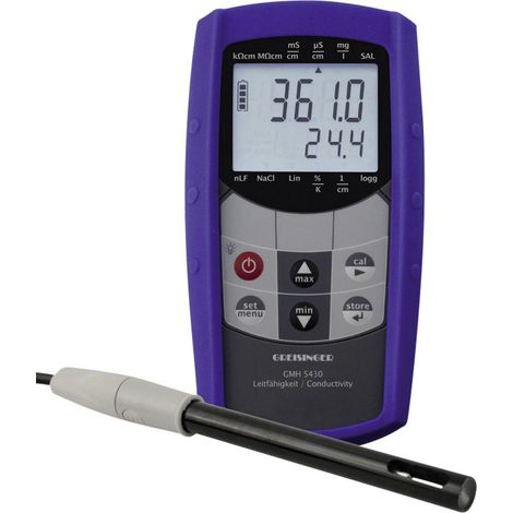 Greisinger GMH 5430-400 Kombi-Messgerät Leitfähigkeit, Salinität, Gelöste Teilchen (TDS), Temperatu