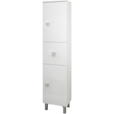 COLONNA BAGNO EVA 2 ANTE + 1 CASSETTO 148 BIANCO